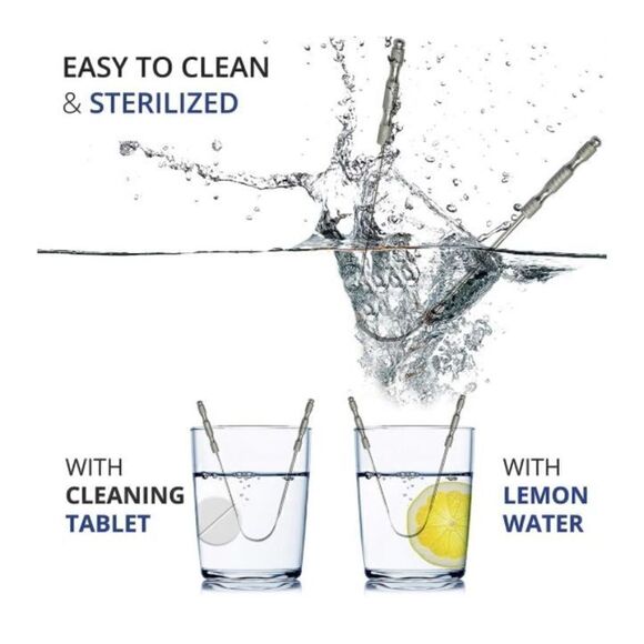 Metal Tongue Scraper with Case, Pack of 2 - Picture 4 of 5